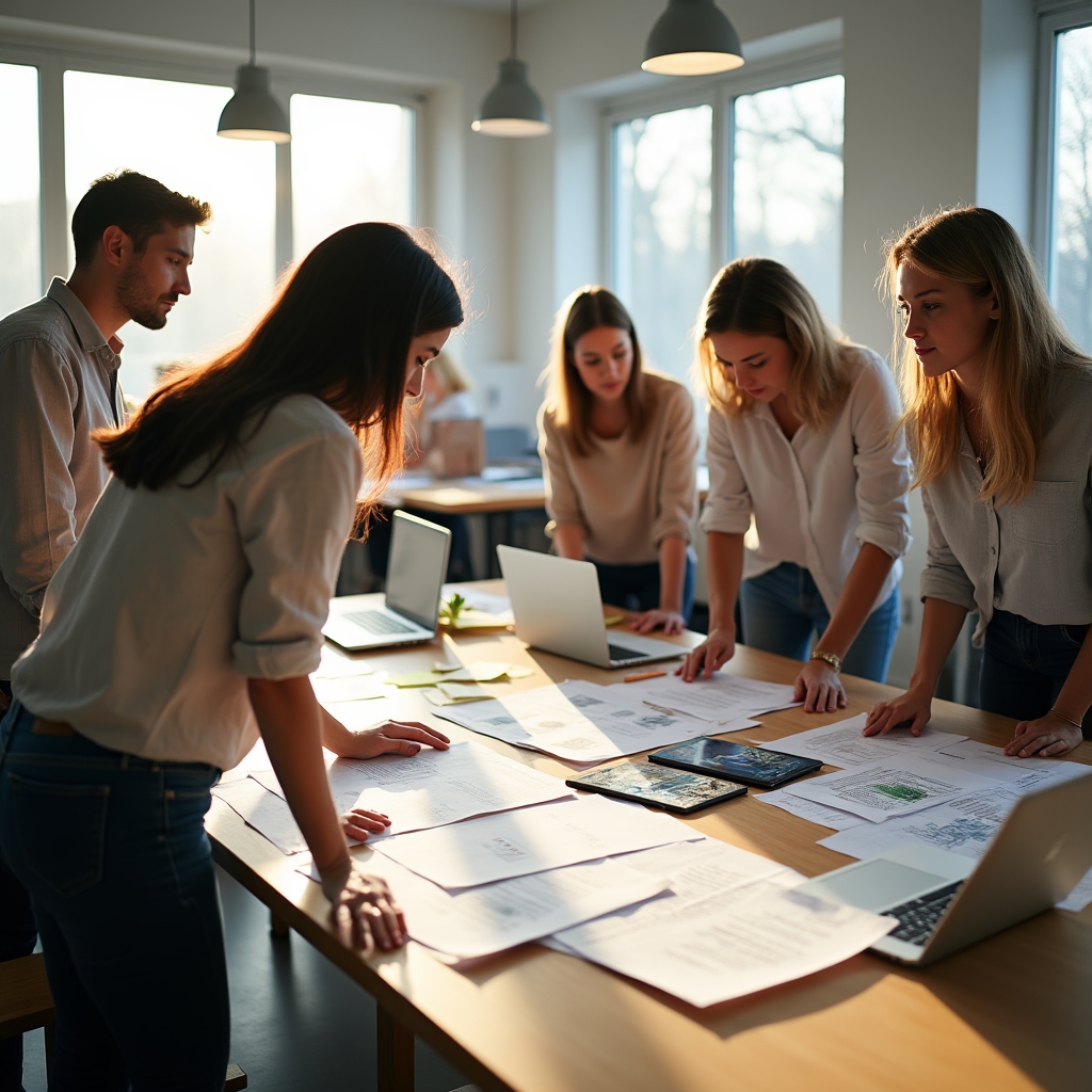 Kreativci a designéři při workshopu